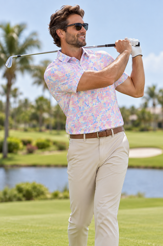 Coastal Performance men's golf polo, view 2