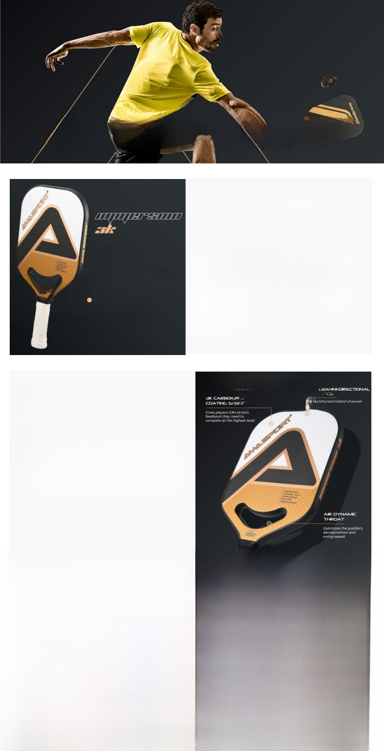 AMA 3K Carbon Fiber High-End Pickleball Paddle