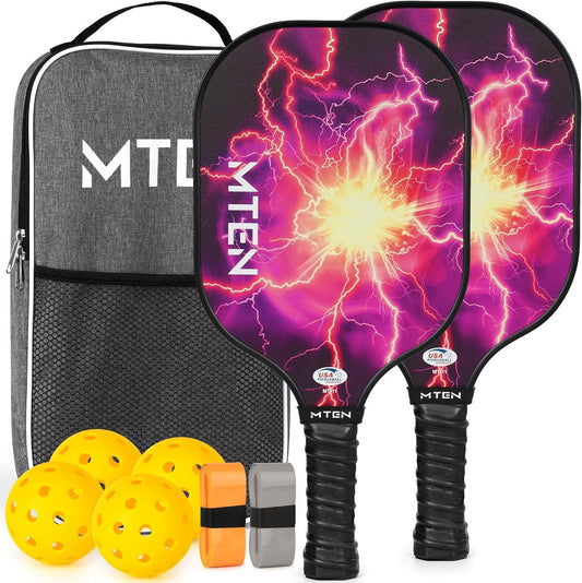 Pickleball starter pack with 2 paddles and balls, view 2