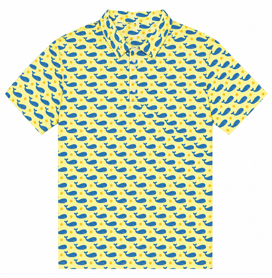 Deep Blue Fairway men's golf polo