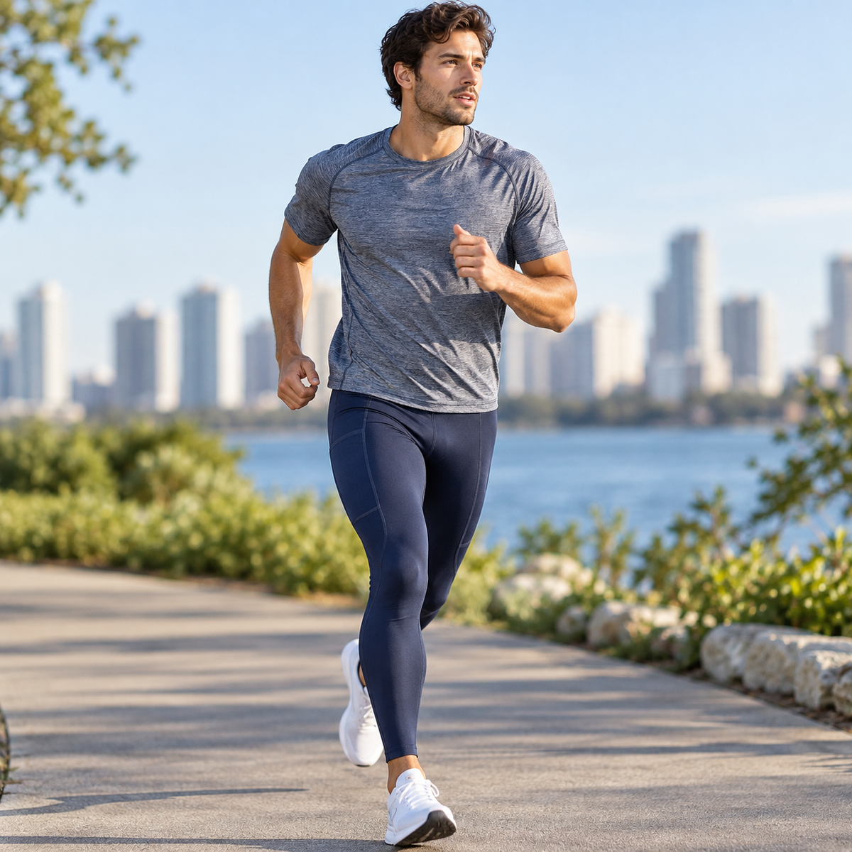Long Run men's zip-pocket pants, view 2