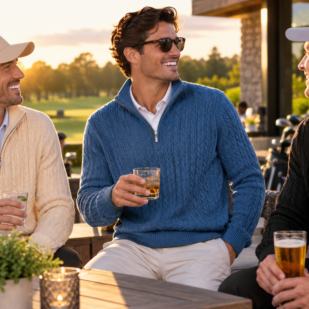 Clubhouse Zip Knit Sweater