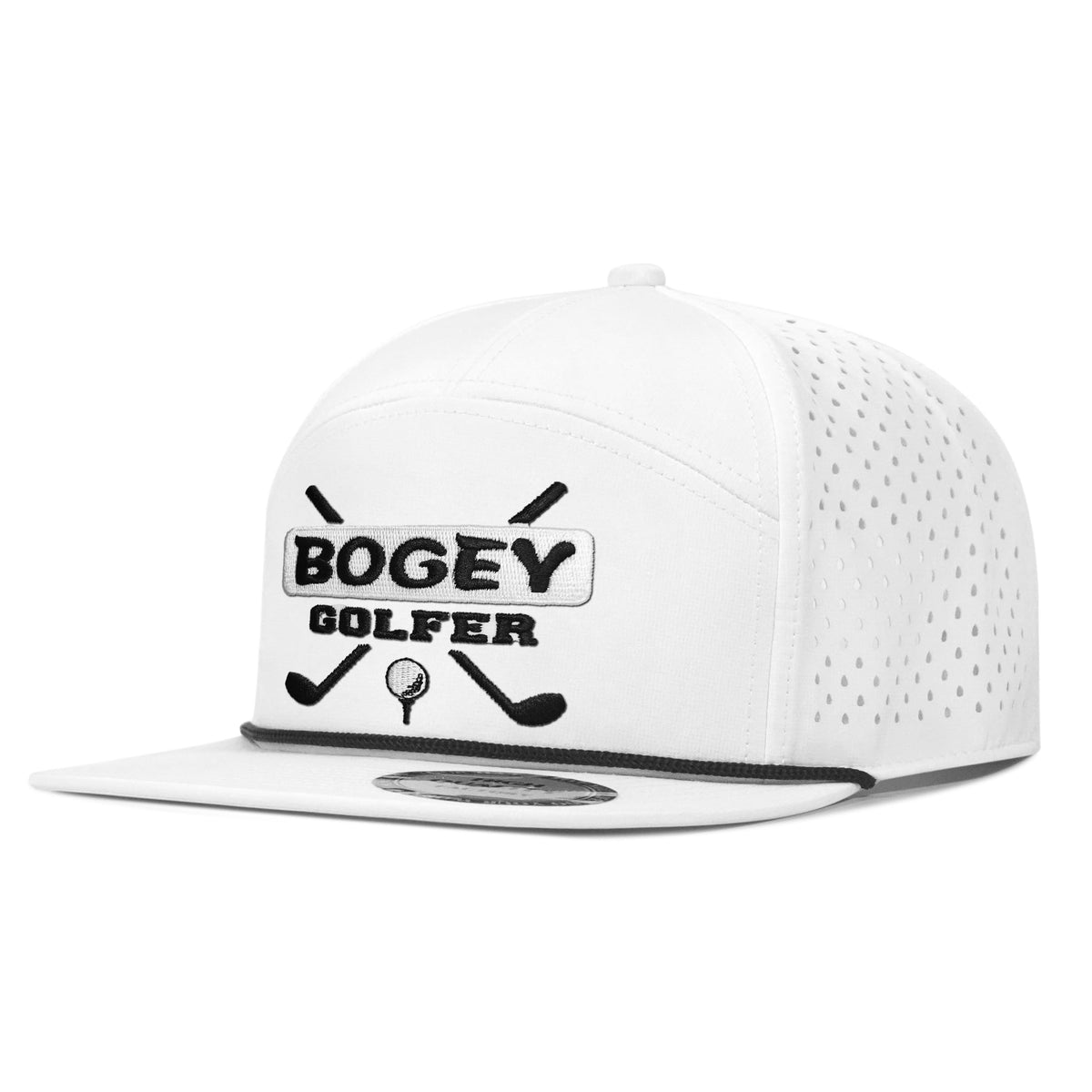 Bogey rope golf hat in white