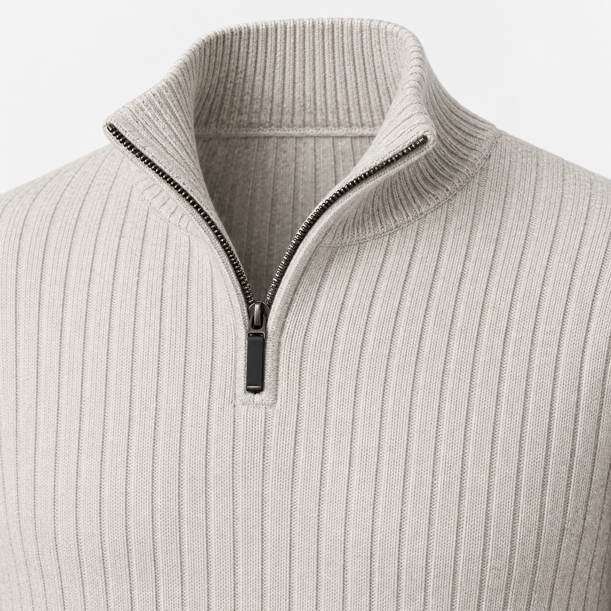 Fairway men's mock-neck zip sweater, view 2