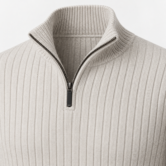 Fairway men's mock-neck zip sweater, view 2