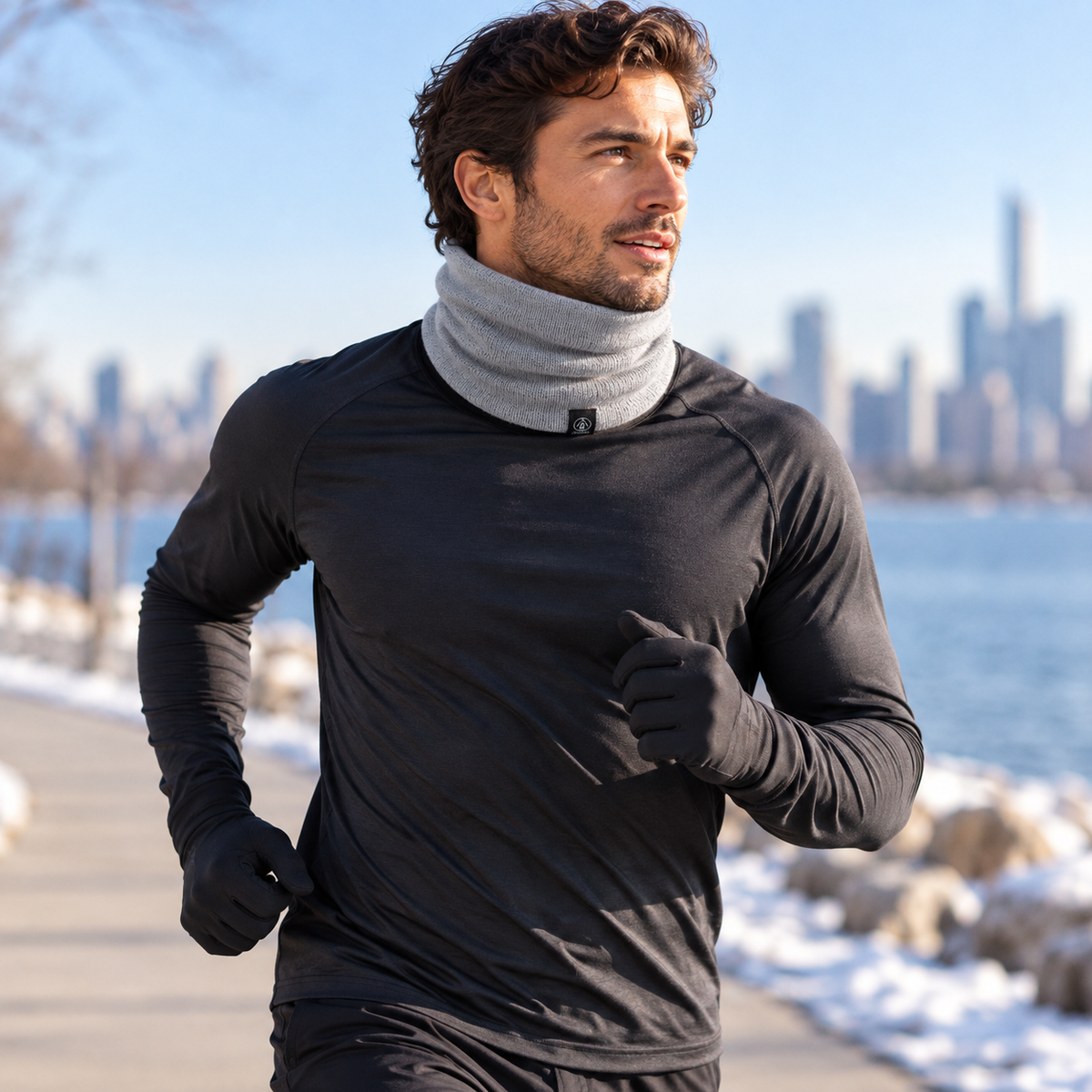 Frost Line fleece neck gaiter, view 2