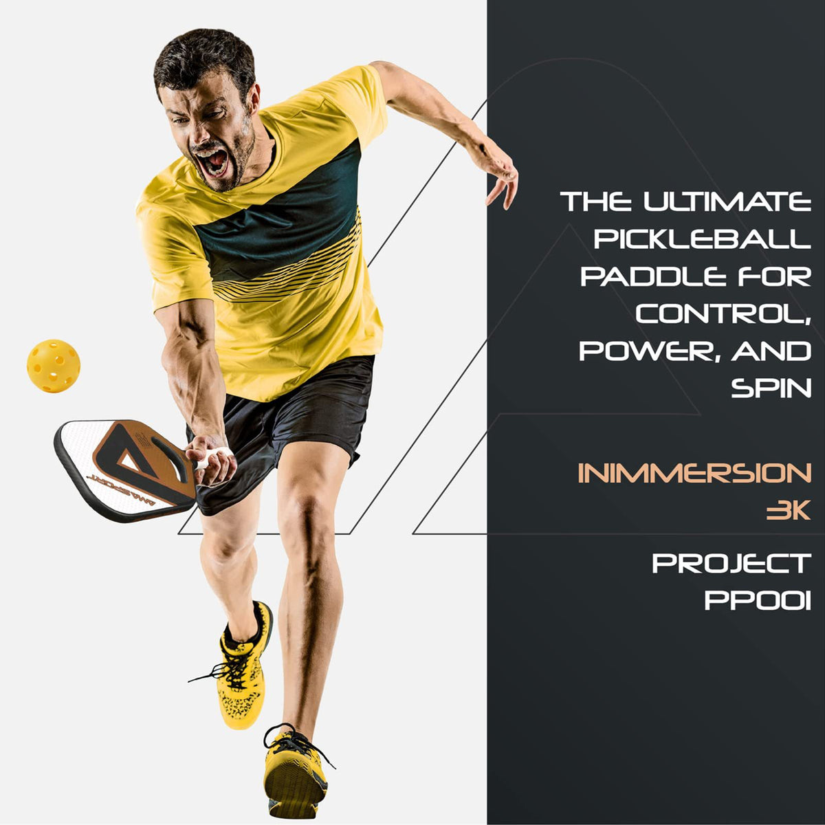 AMA 3K Carbon Fiber High-End Pickleball Paddle