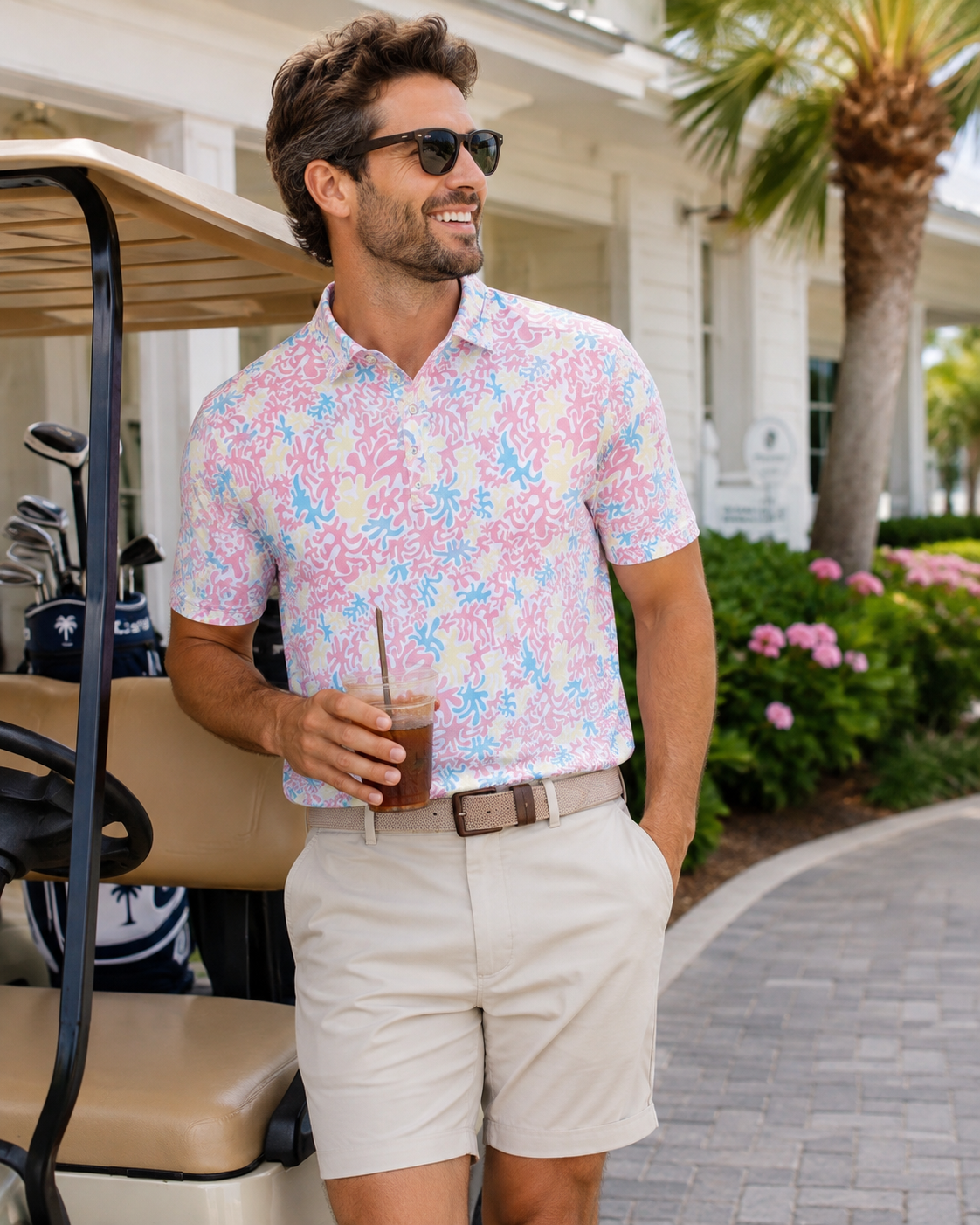 Coastal Performance men's golf polo, view 4