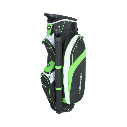Prosimmon Tour 14-slot golf bag in black and green
