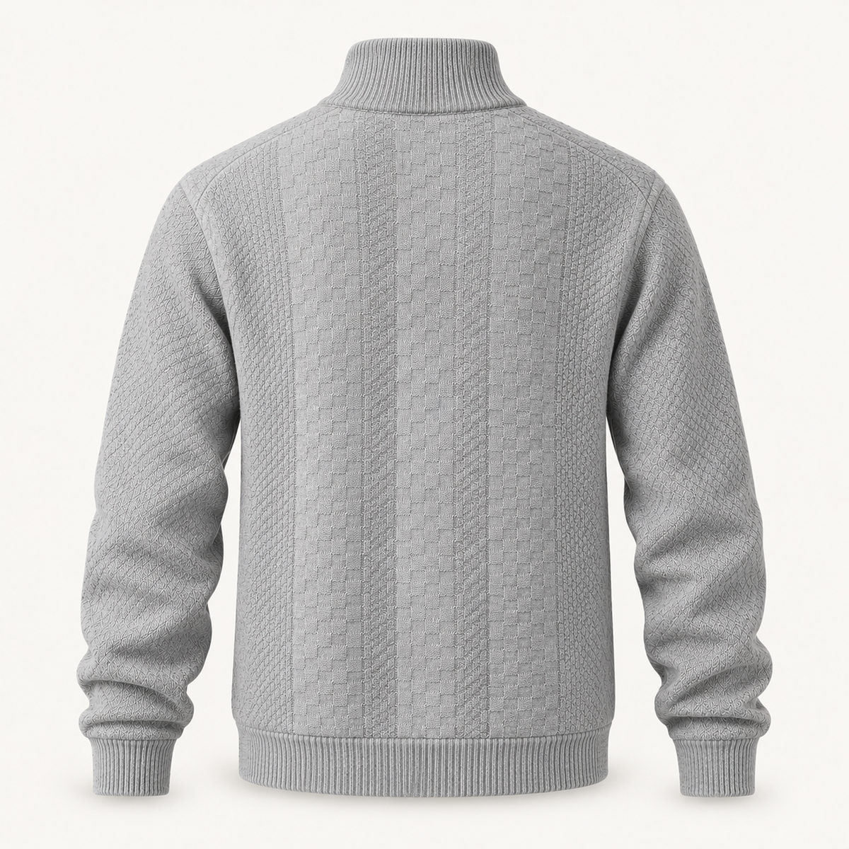 Links Jacquard men's quarter-zip sweater, view 4