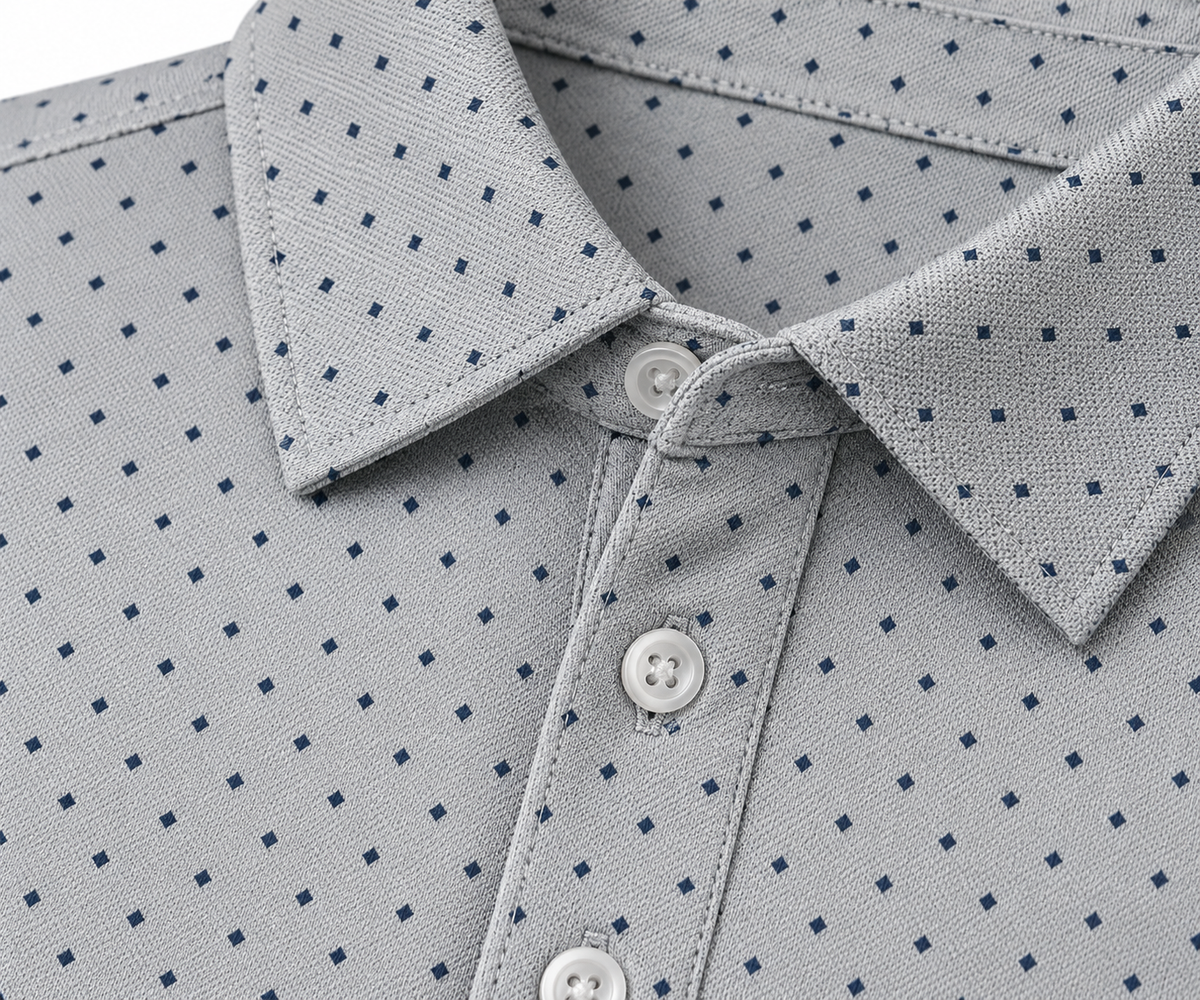Coastal Fin men's shark-fin golf polo, view 3