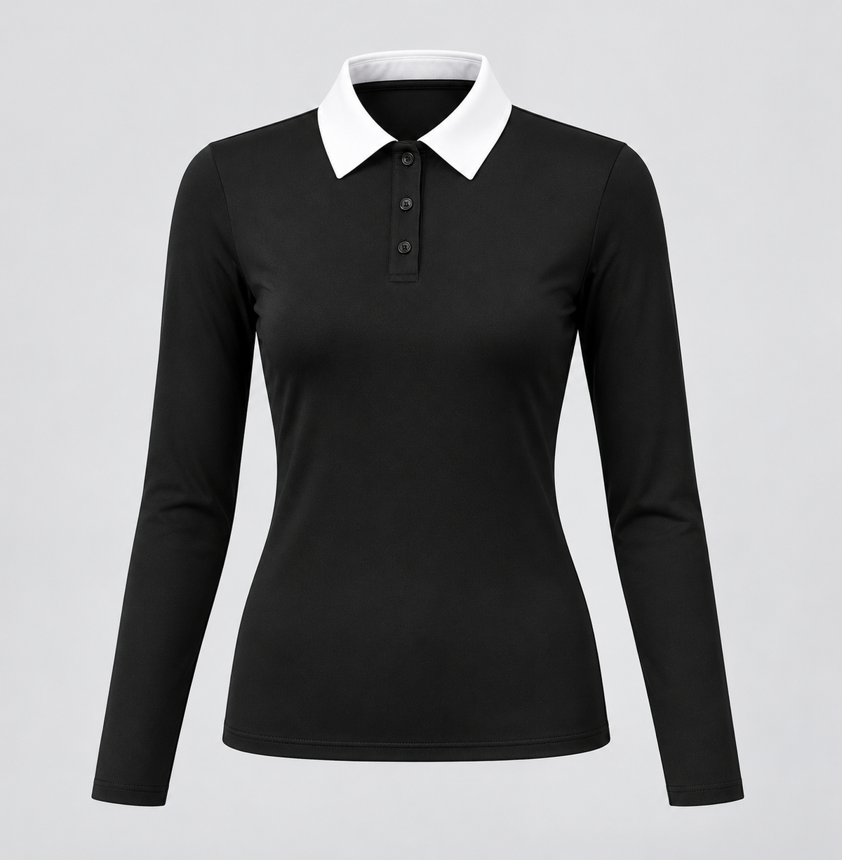 SunLine women's long-sleeve golf polo